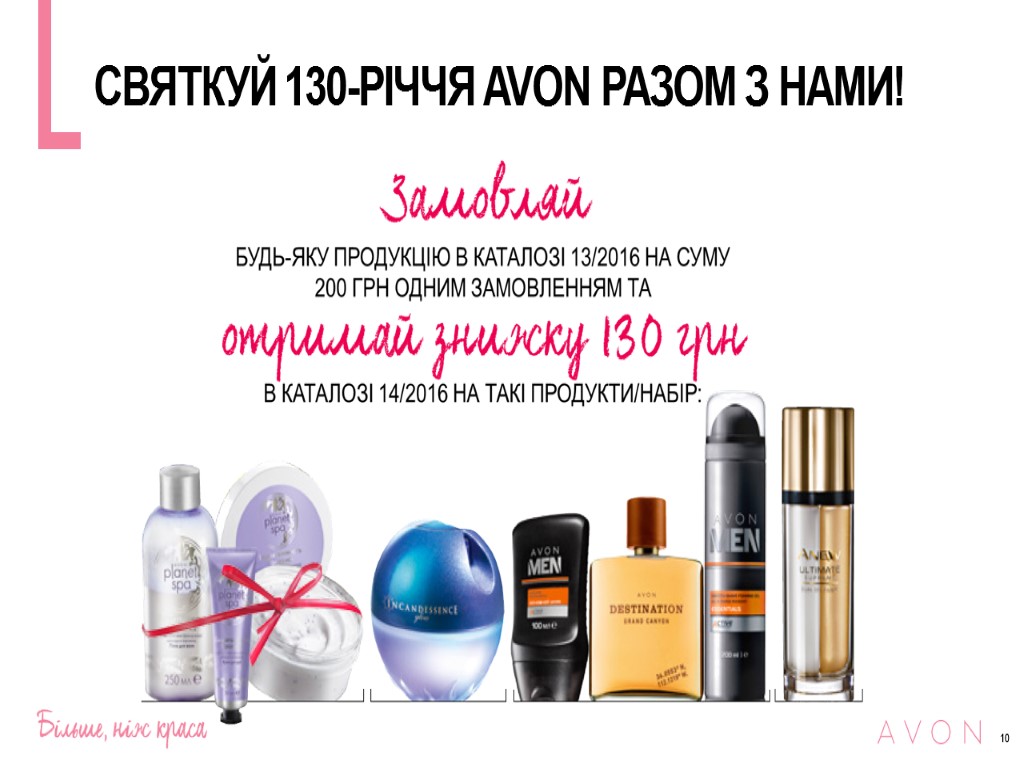 СВЯТКУЙ 130-РІЧЧЯ AVON РАЗОМ З НАМИ! 10